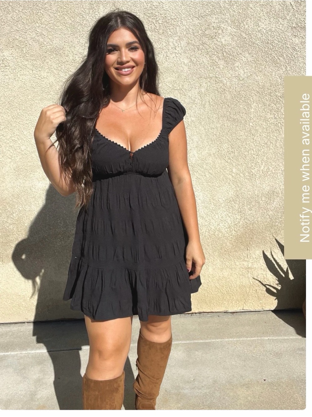 Blush & Day empire waist cap sleeve mini dress large